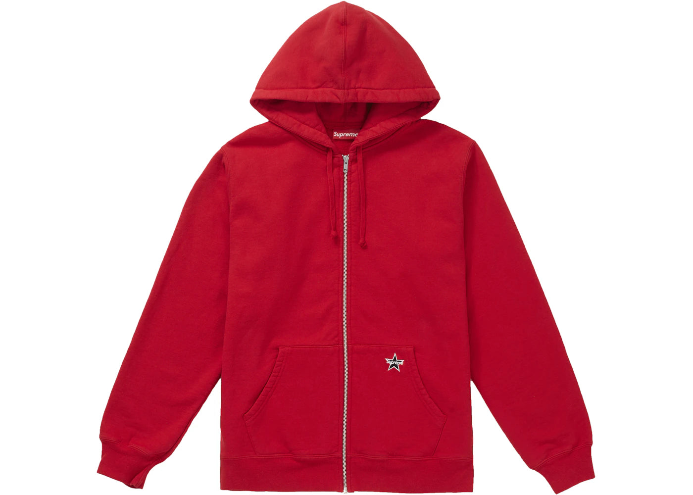 Supreme Star Zip Up Sweatshirt Red