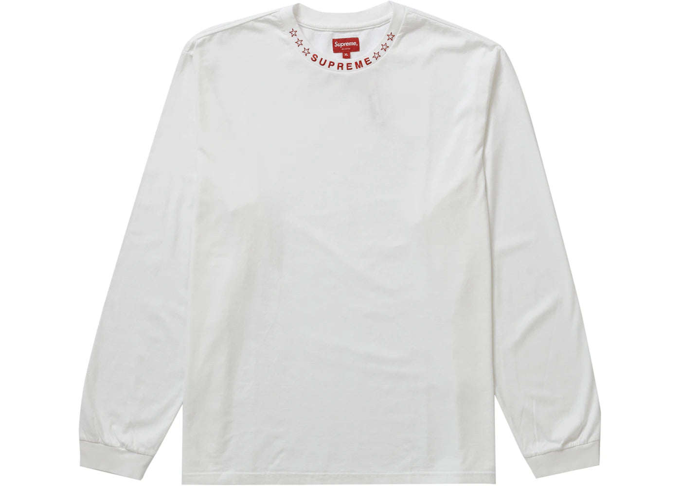 Supreme Stars Collar L/S Top White