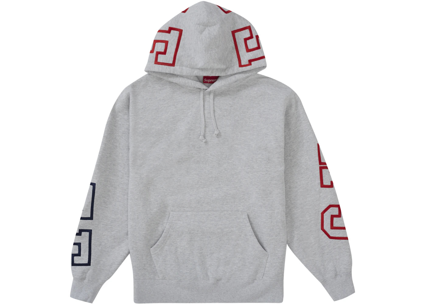 Supreme State Hooded Sweatshirt Ash Grey