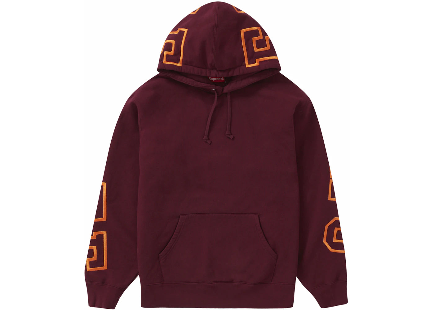 Supreme State Hooded Sweatshirt Burgundy