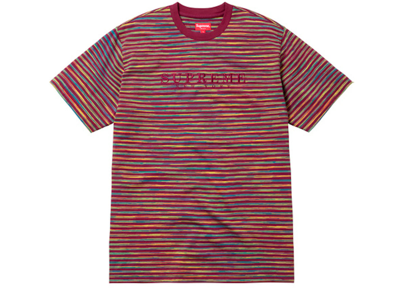 Supreme Static Stripe Top Burgundy