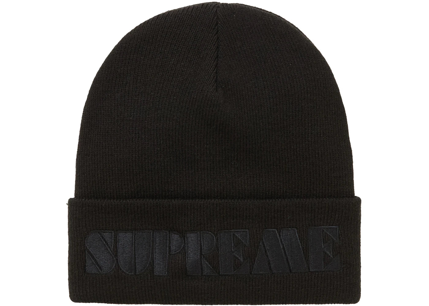 Supreme Stencil Beanie Black