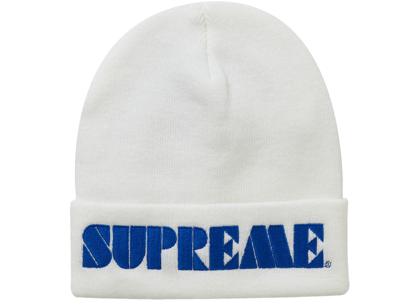 Supreme Stencil Beanie White