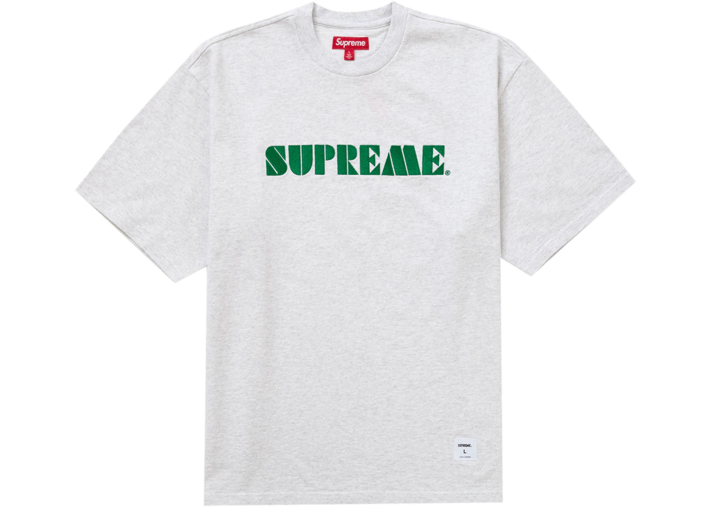 Supreme Stencil Embroidered S/S Top Ash Grey