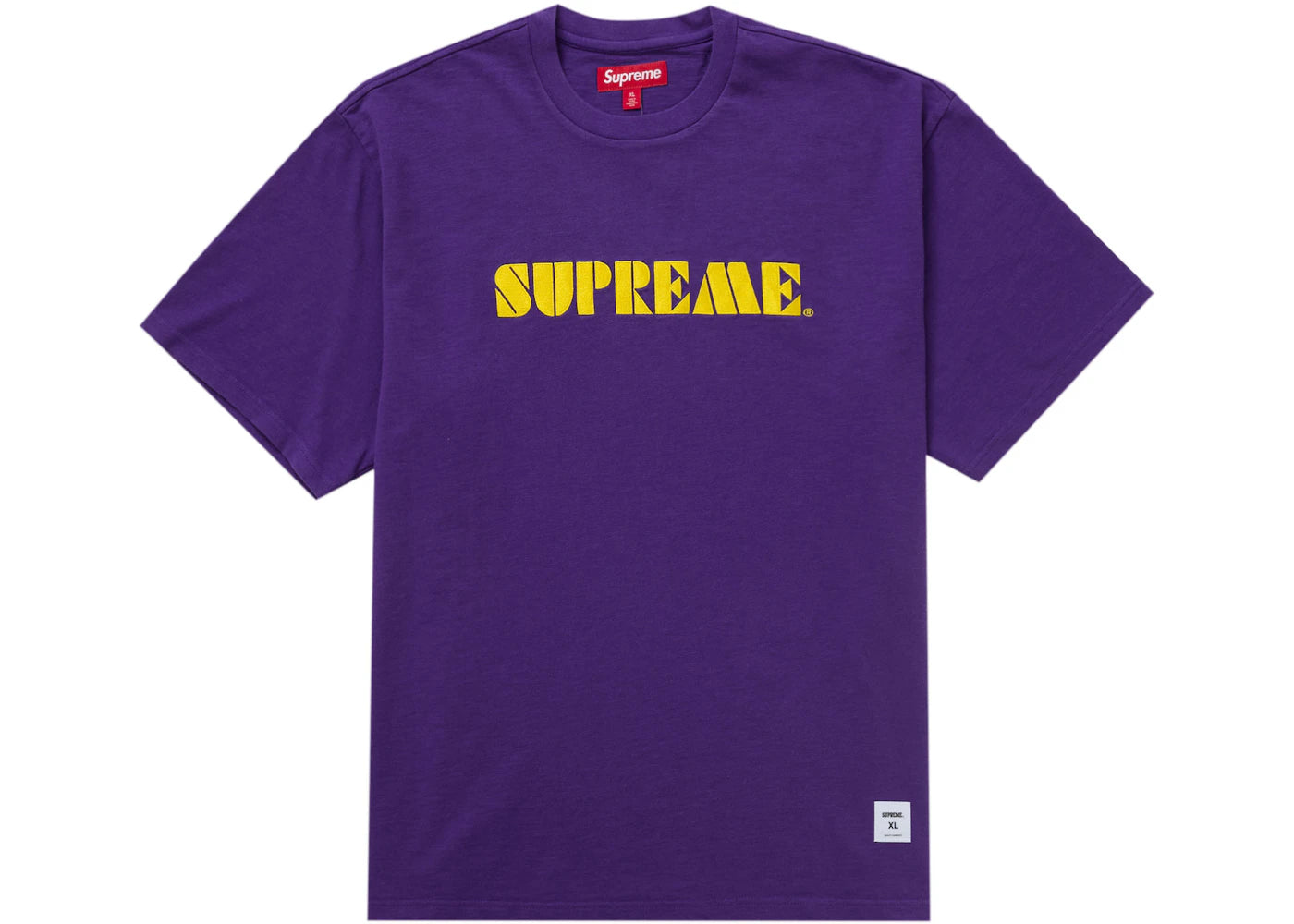 Supreme Stencil Embroidered S/S Top Purple