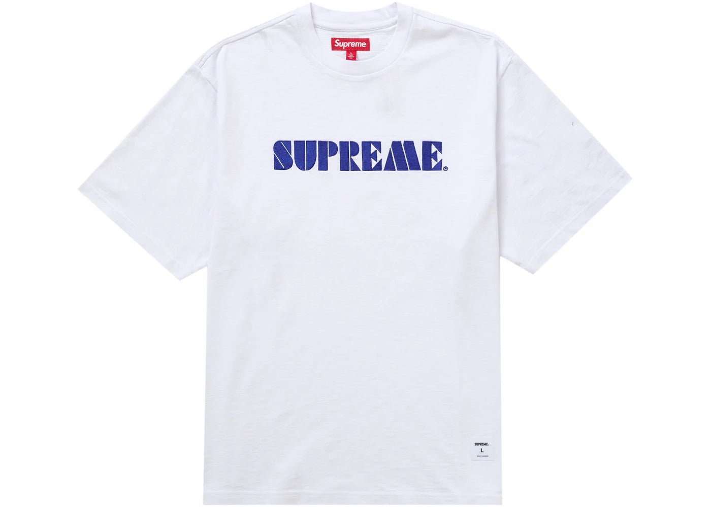 Supreme Stencil Embroidered S/S Top White