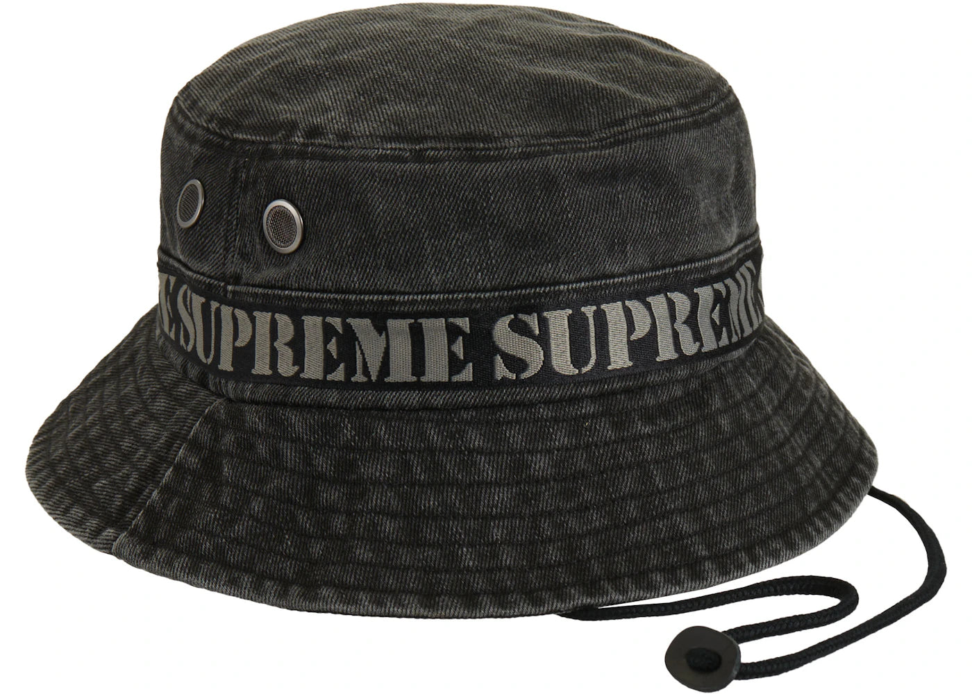 Supreme Stencil Webbing Boonie Black