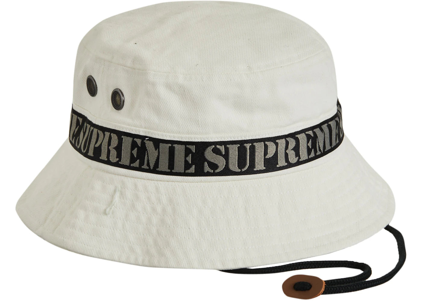 Supreme Stencil Webbing Boonie White