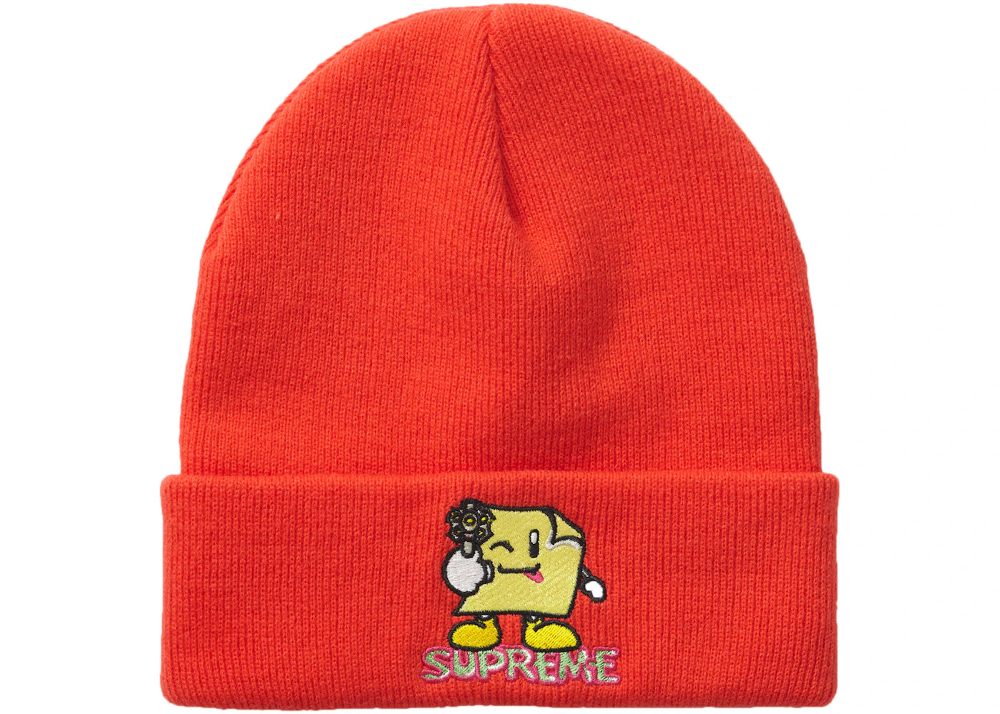 Supreme Sticky Note Beanie Dark Orange