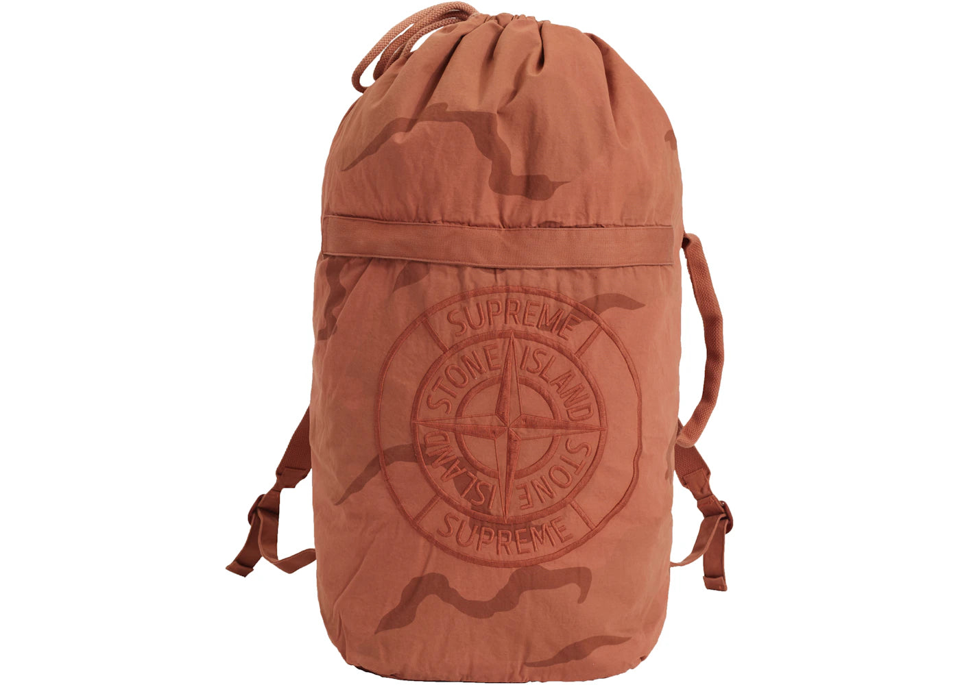 Supreme Stone Island Camo Backpack Coral Camo
