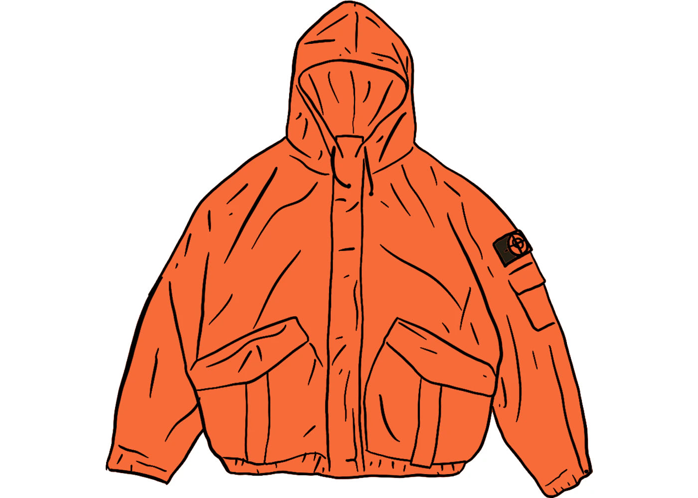 Supreme Stone Island Corduroy Jacket Orange