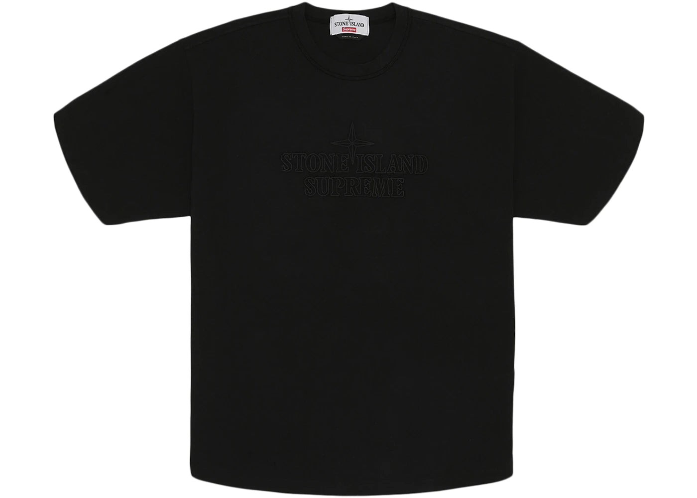 Supreme Stone Island Embroidered Logo S/S Top Black
