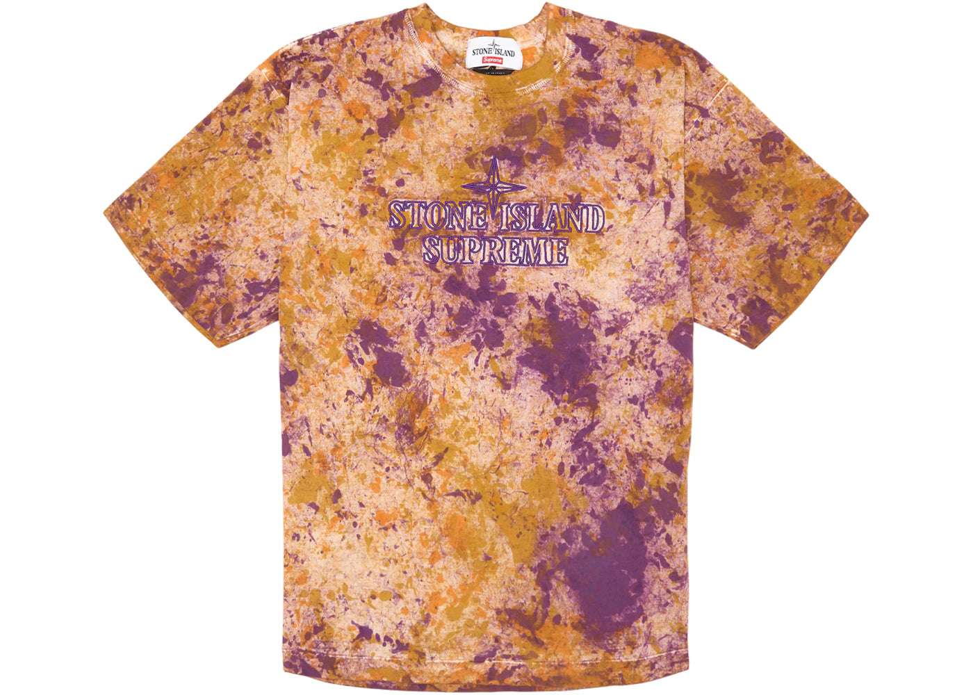 Supreme Stone Island Embroidered Logo S/S Top Coral