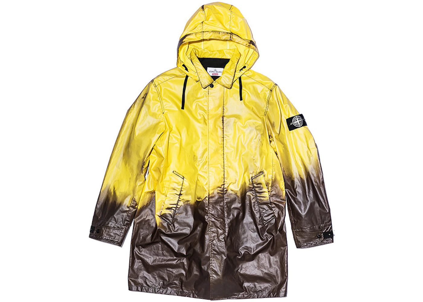 Supreme Stone Island Heat Reactive Trench Coat Black