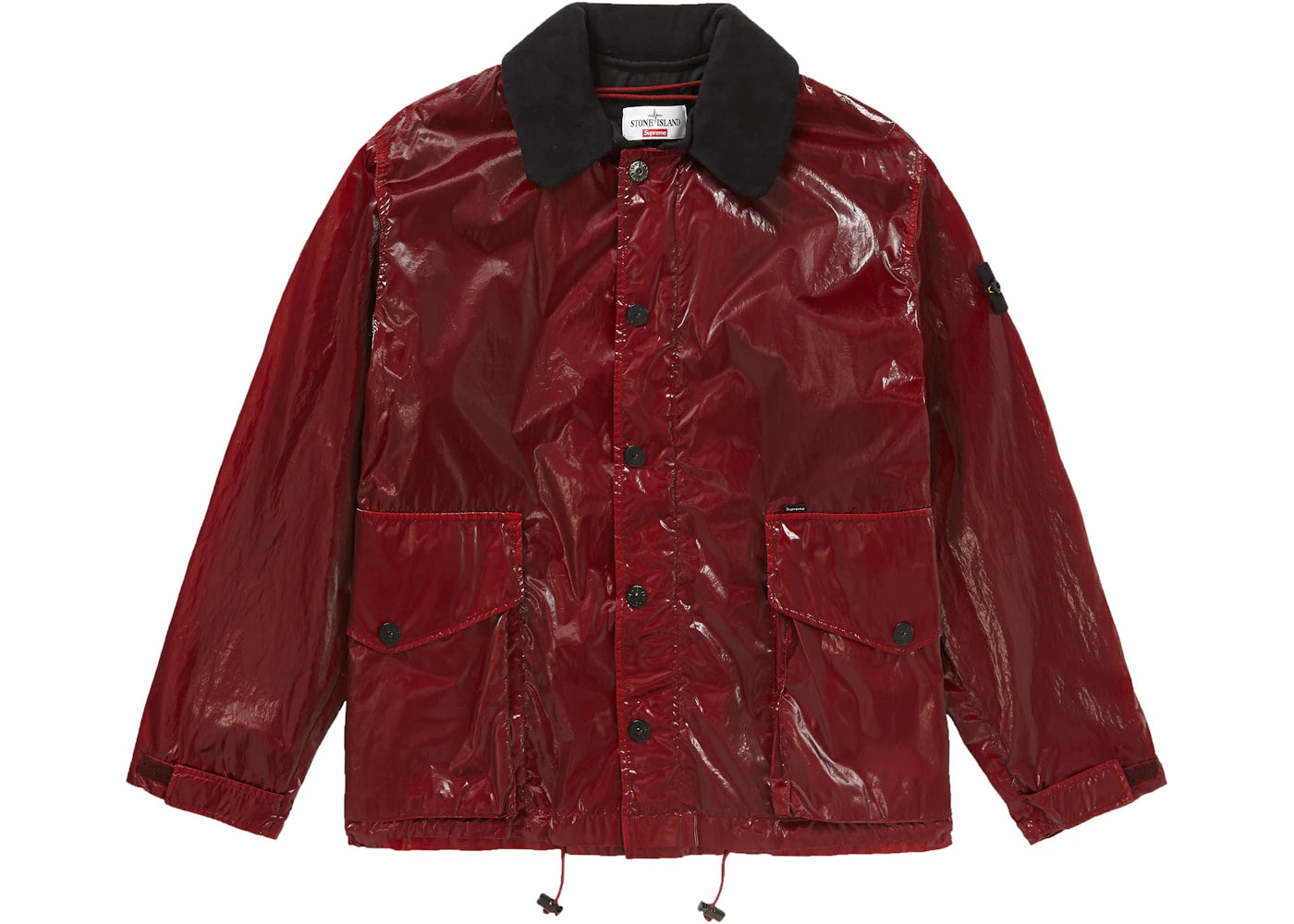 Supreme Stone Island New Silk Light Jacket Red