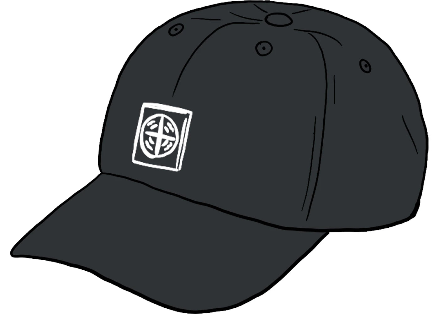 Supreme Stone Island Nylon 6-Panel Black