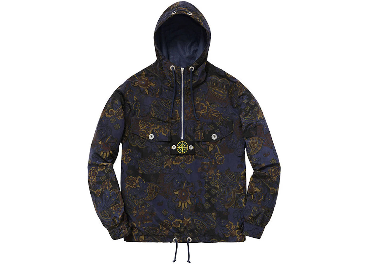 Supreme Stone Island Paisley Nylon Metal 5C Anorak Navy