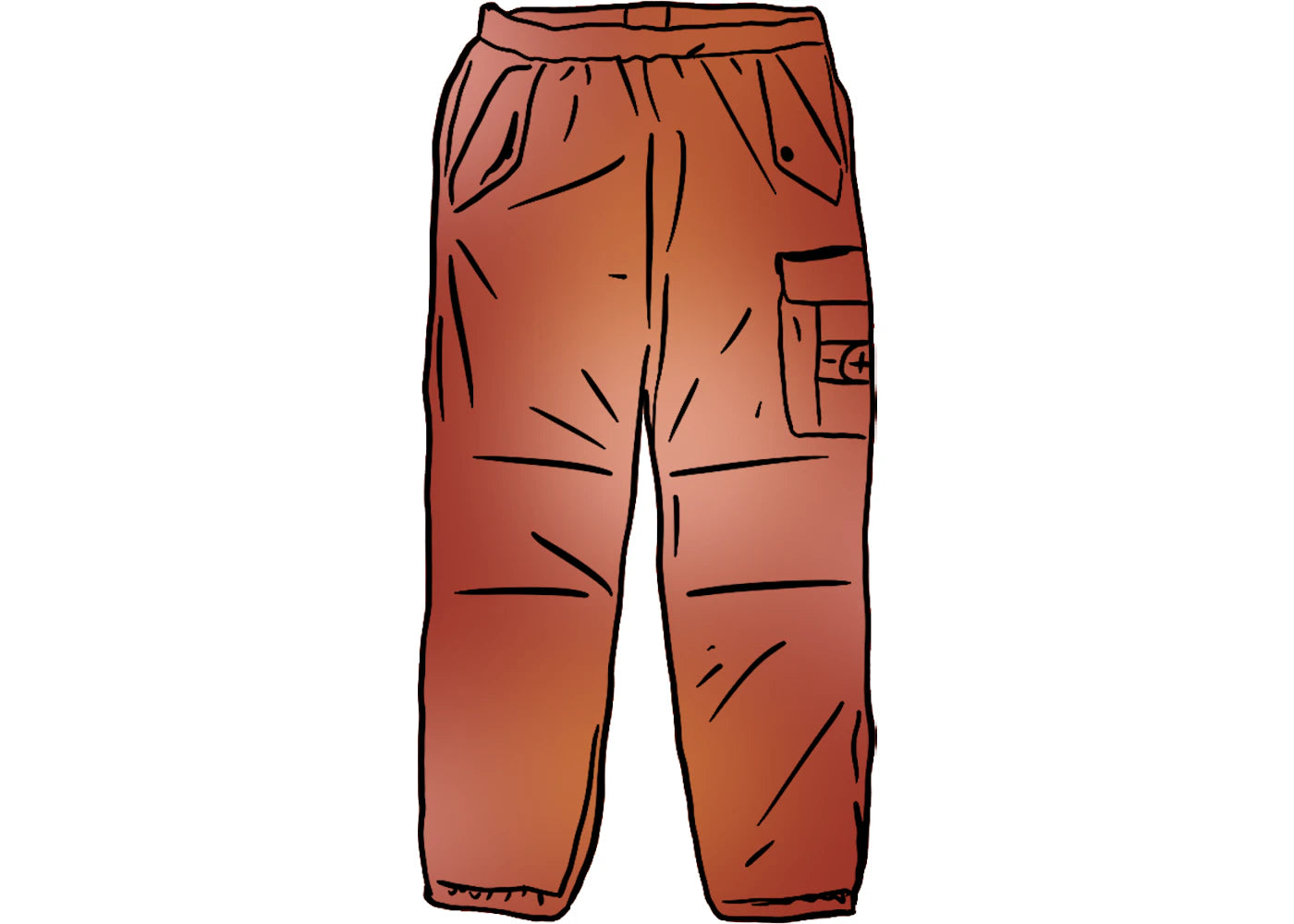 Supreme Stone Island Painted Camo Nylon Cargo Pant Coral