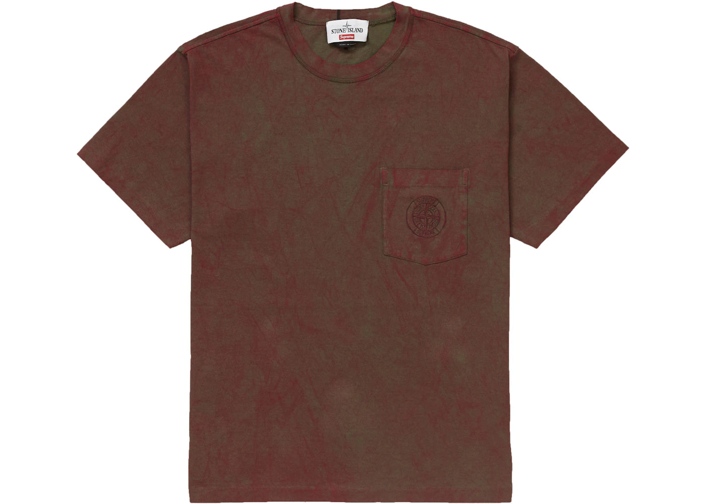 Supreme Stone Island Pocket Tee Red