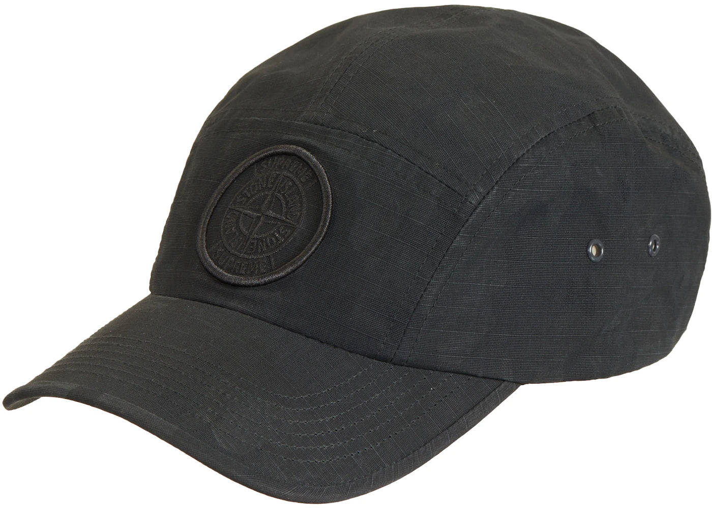 Supreme Stone Island Reactive Ice Camo Ripstop Camp Cap Black