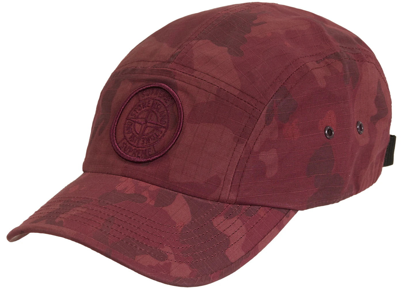 Supreme Stone Island Reactive Ice Camo Ripstop Camp Cap Red