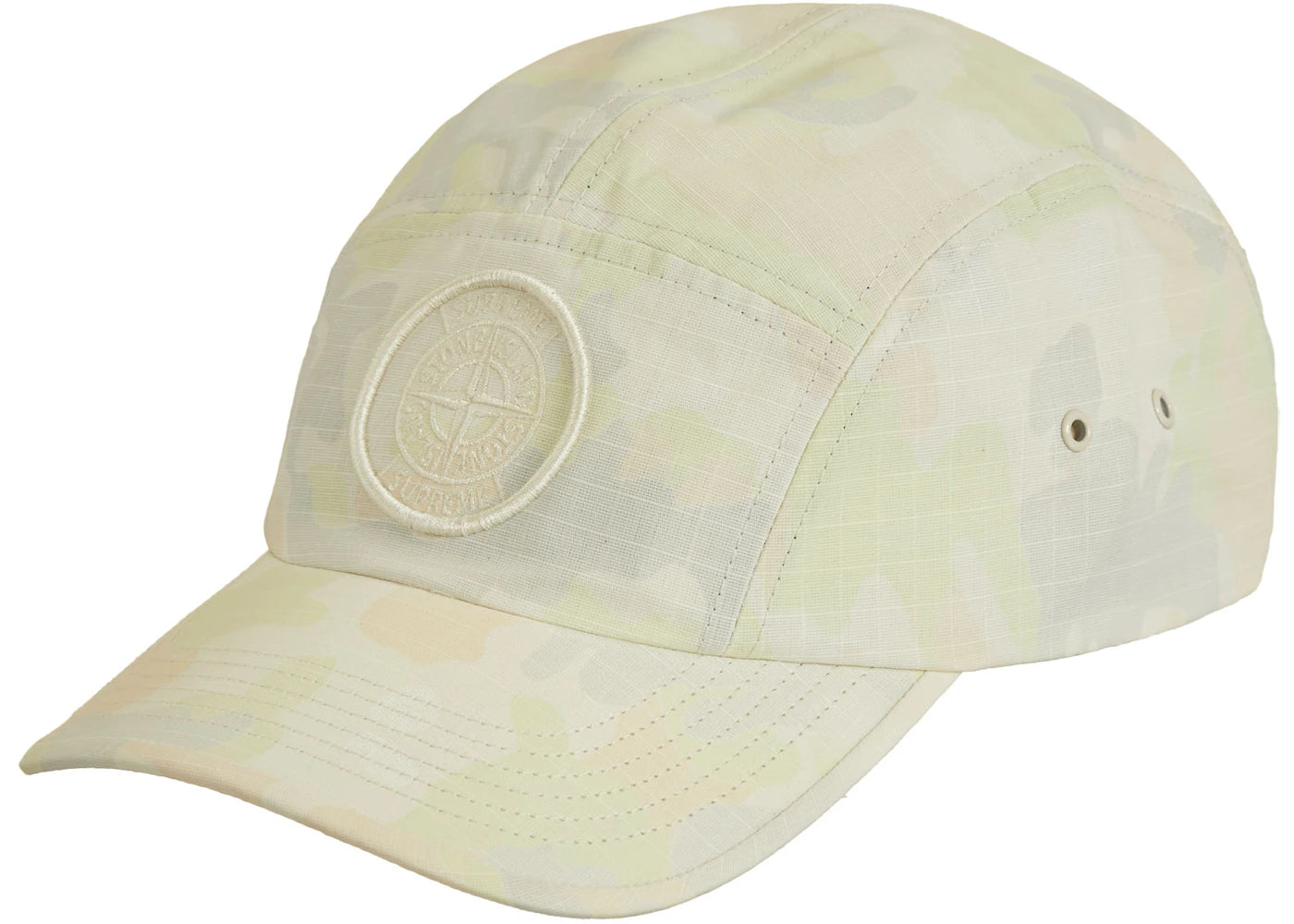 Supreme Stone Island Reactive Ice Camo Ripstop Camp Cap Tan