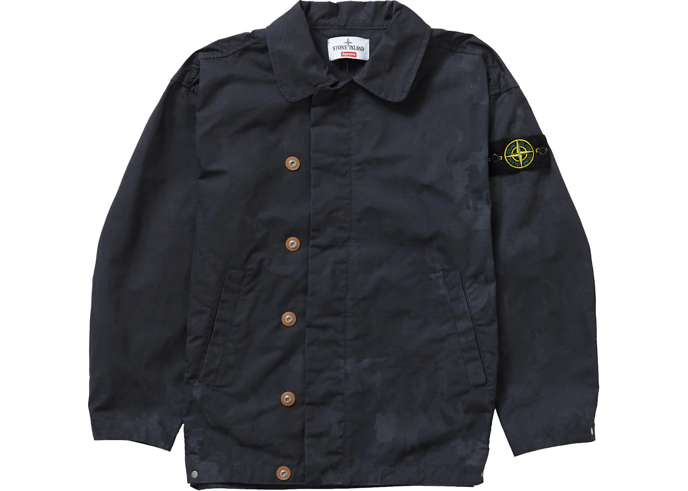 Supreme Stone Island Reactive Ice Camo Ripstop Jacket Black