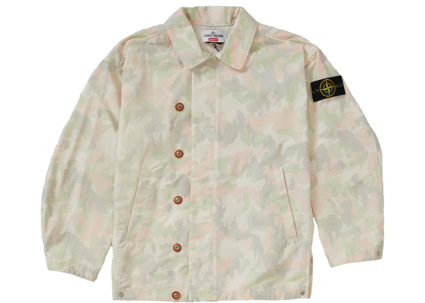 Supreme Stone Island Reactive Ice Camo Ripstop Jacket Tan