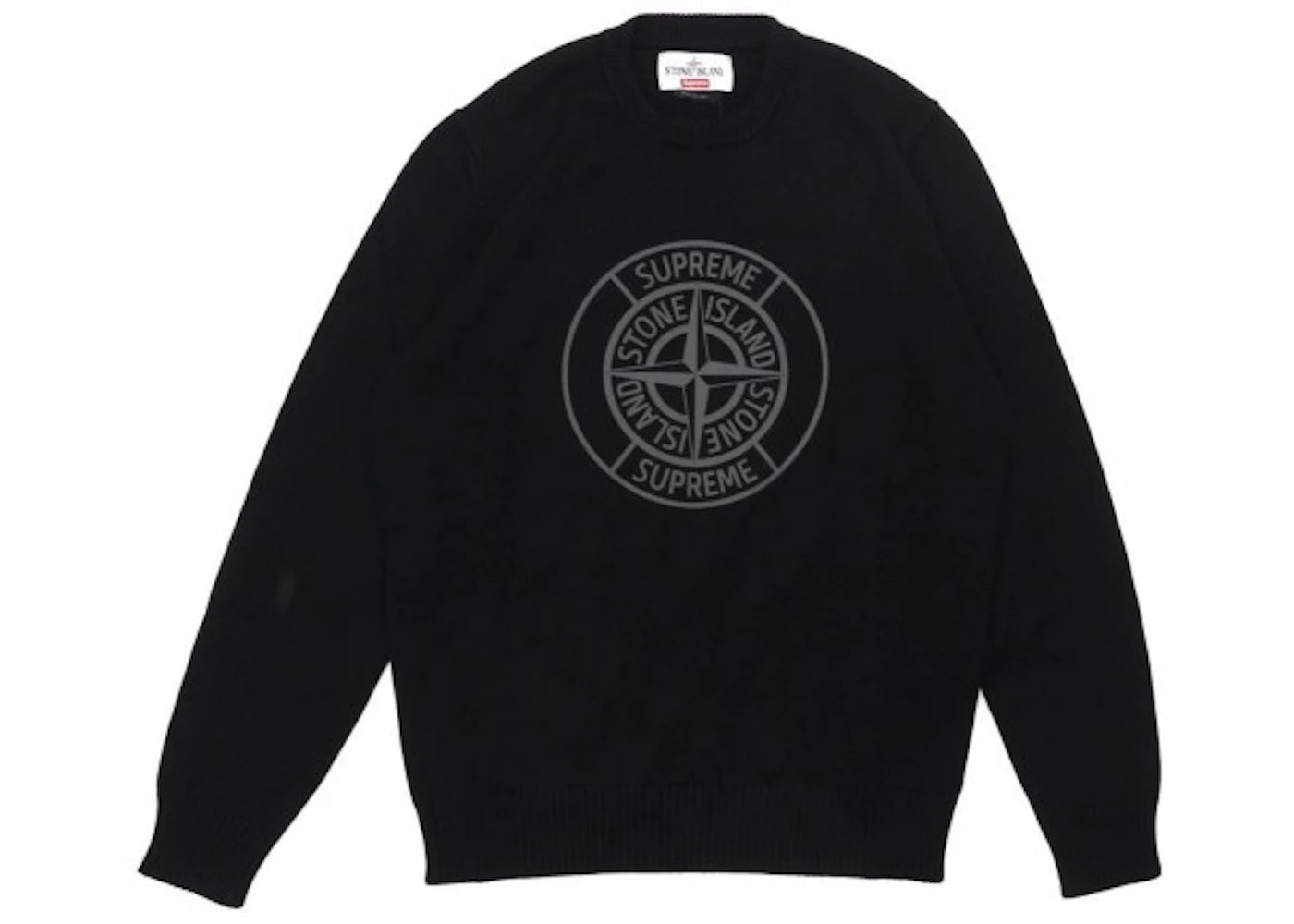 Supreme Stone Island Reflective Compass Sweater Black