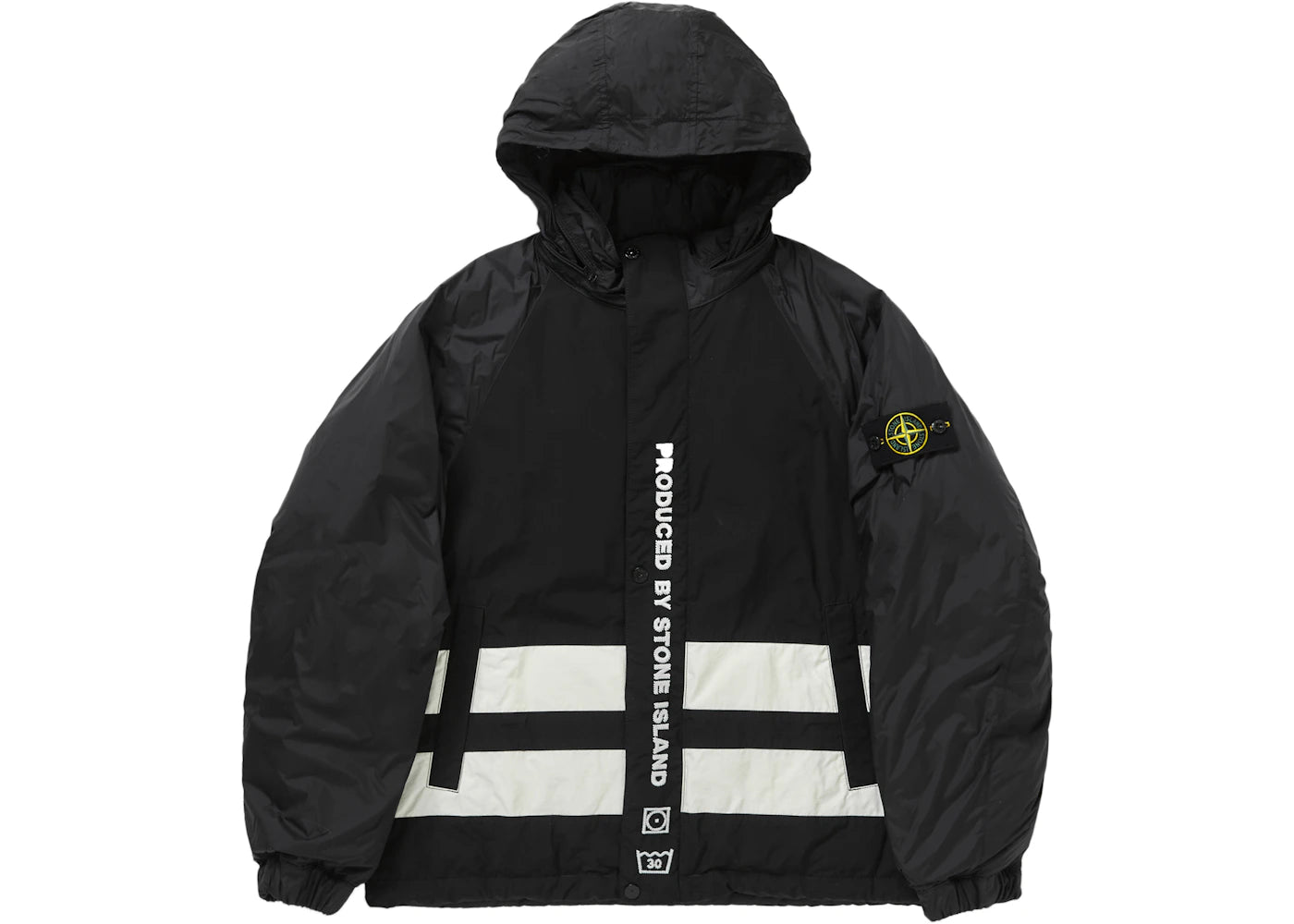 Supreme Stone Island Reversible Down Puffer Jacket Black