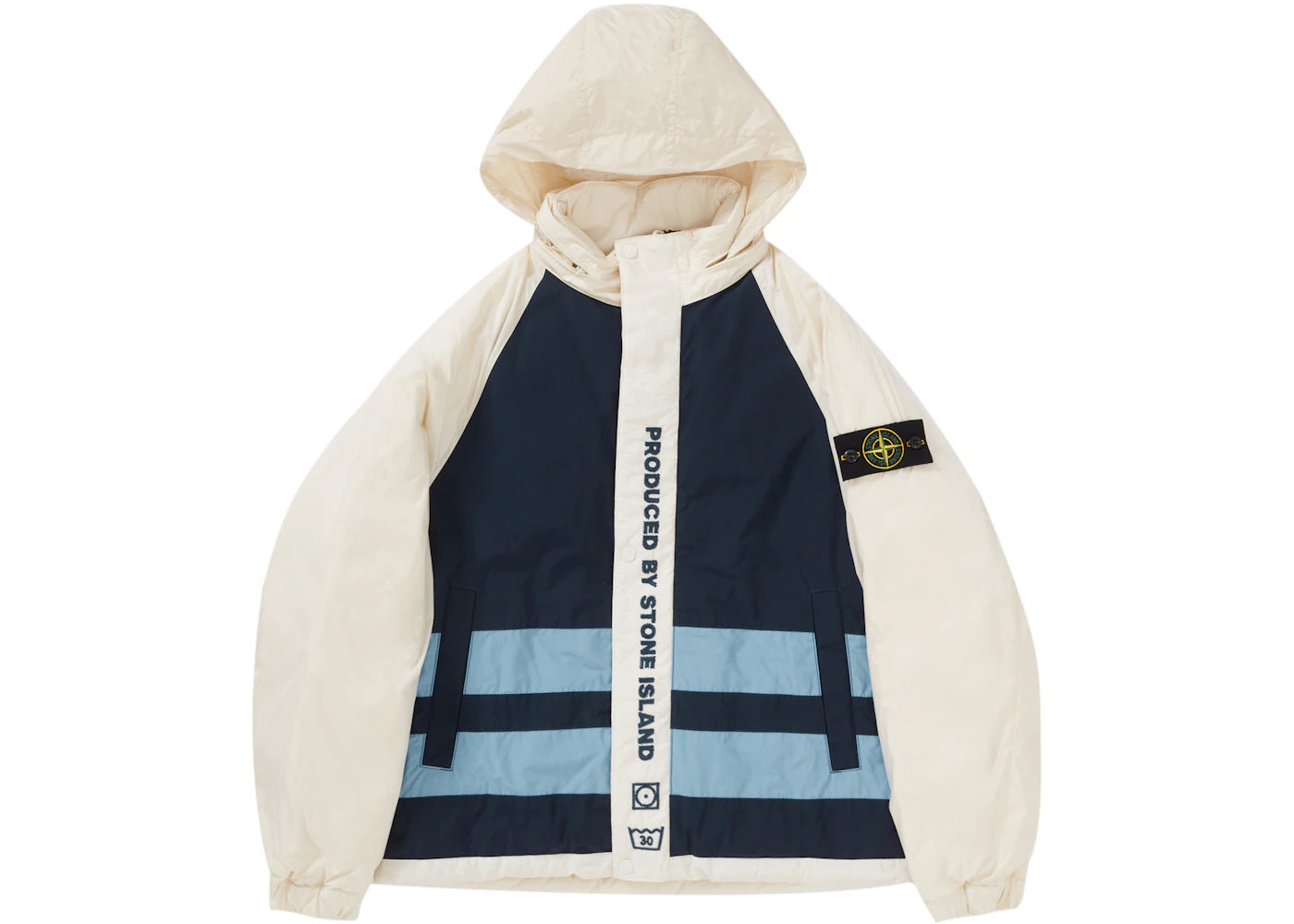 Supreme Stone Island Reversible Down Puffer Jacket White