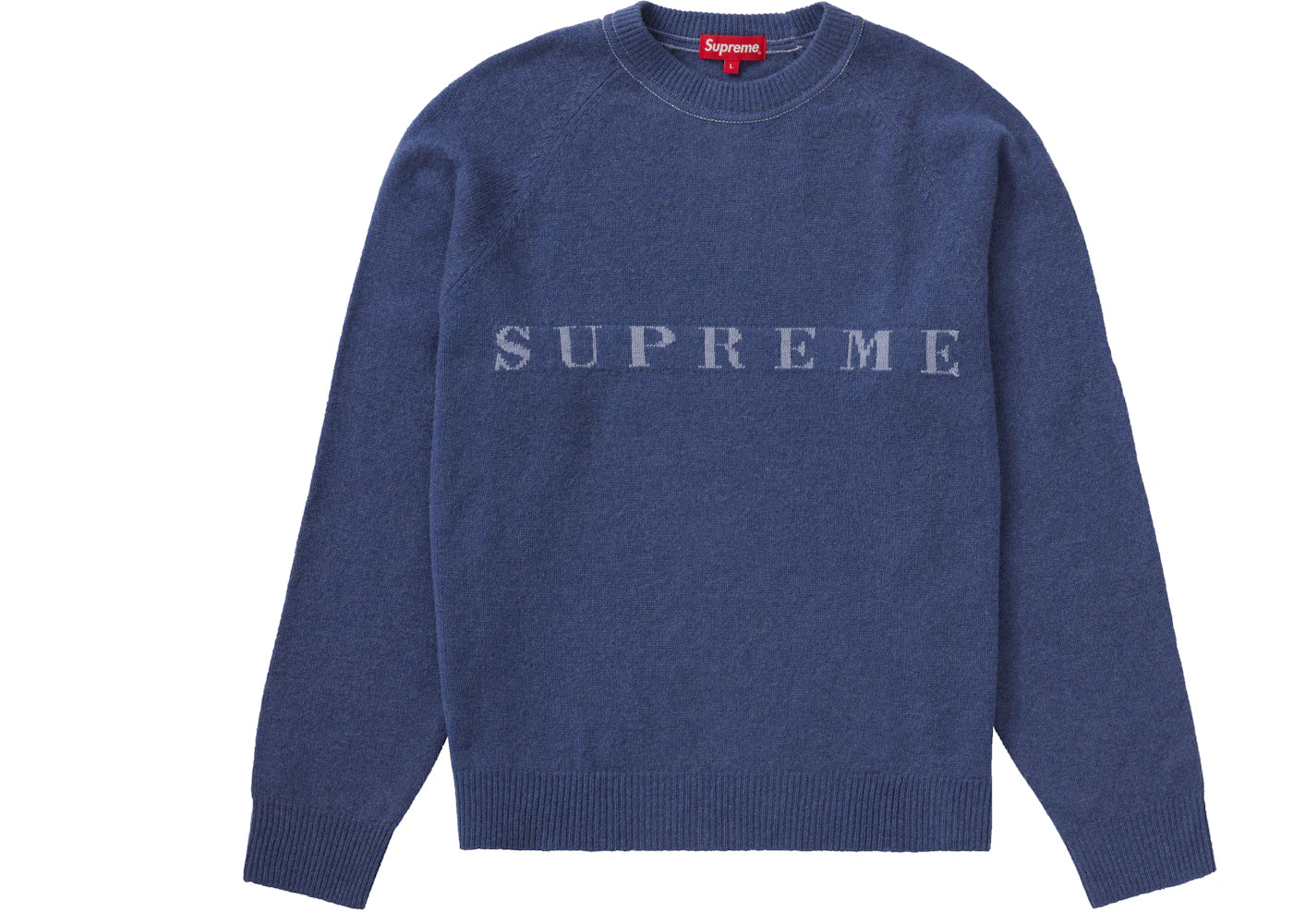 Supreme Stone Washed Sweater Navy