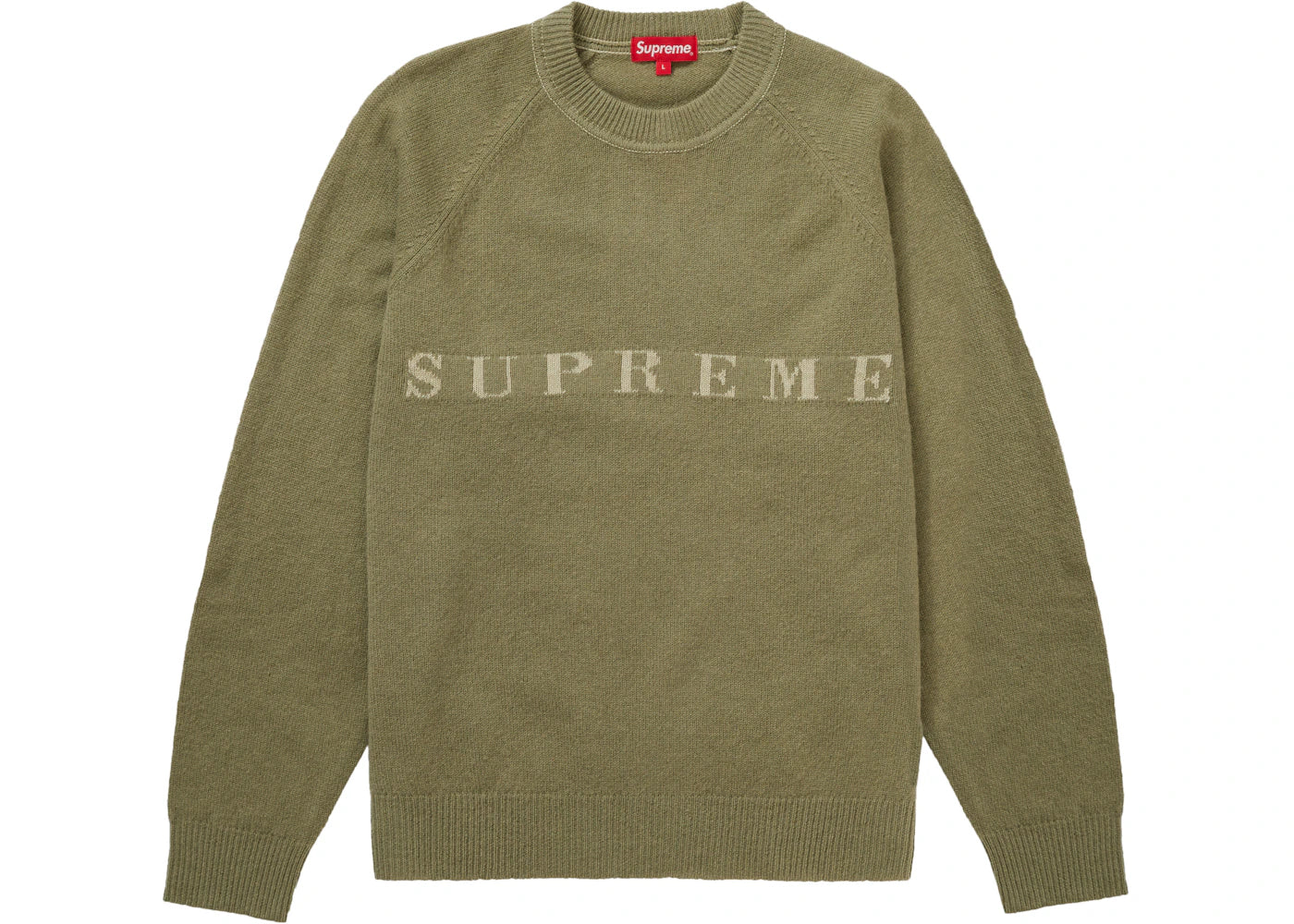 Supreme Stone Washed Sweater Olive
