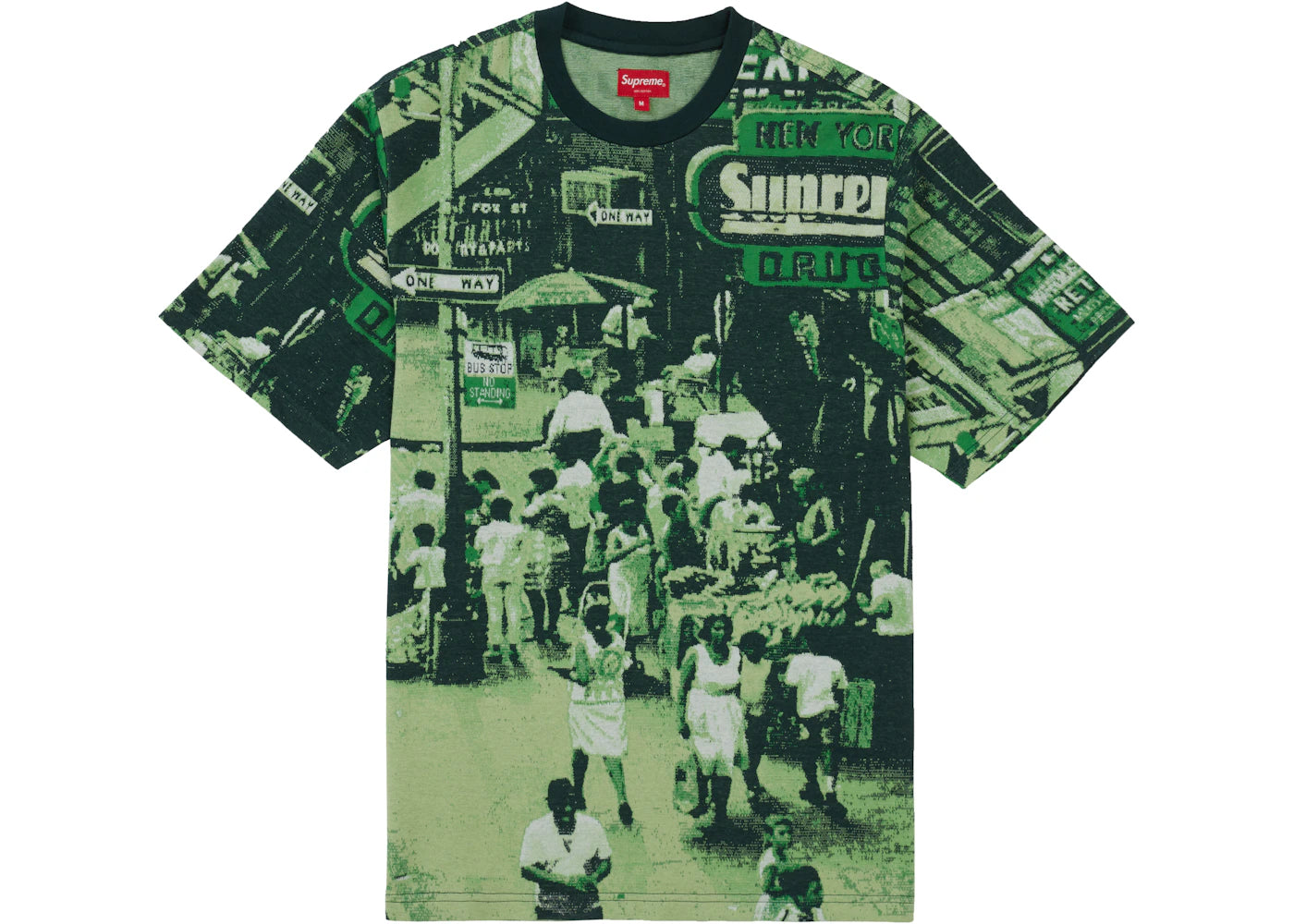 Supreme Street Scene Jacquard S/S Top Green