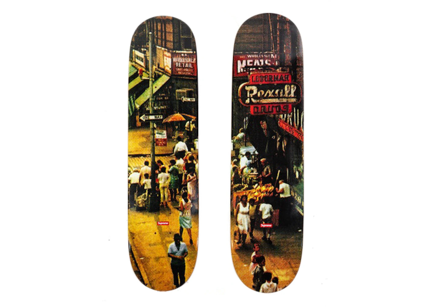 Supreme Street Scene Left & Right Skateboard Deck Multi Set