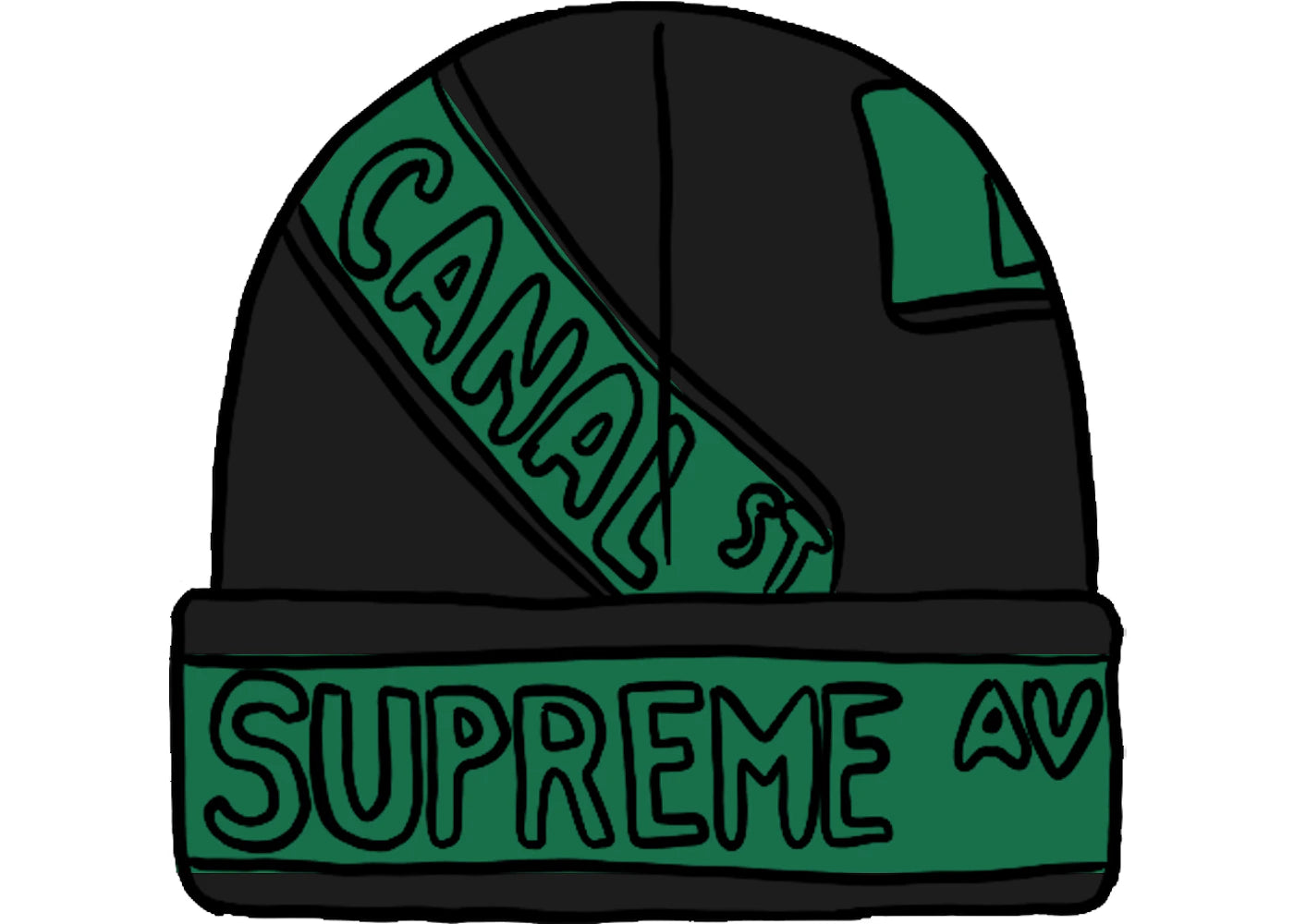 Supreme Street Signs Beanie Black