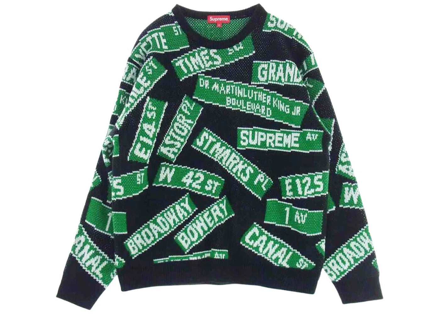 Supreme Street Signs Sweater Black