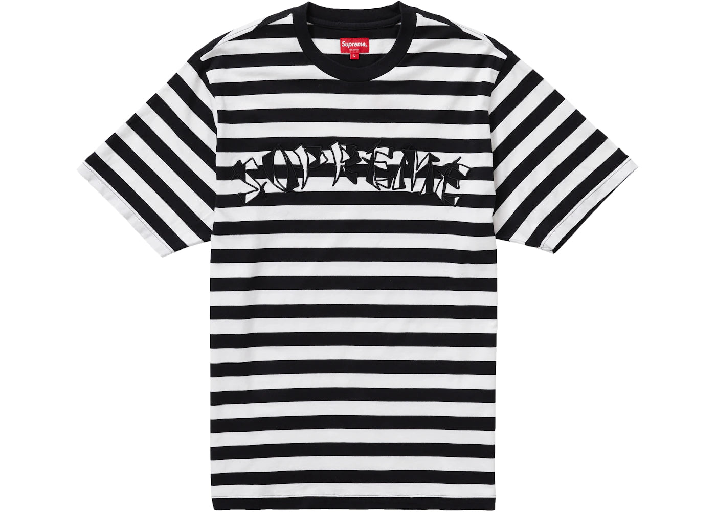 Supreme Stripe Applique S/S Top Black