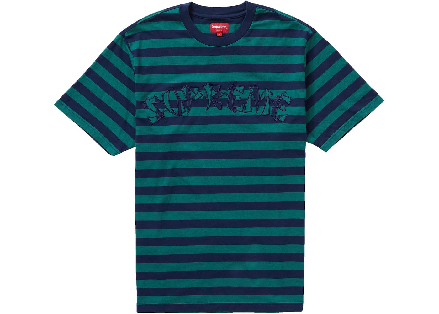 Supreme Stripe Applique S/S Top Navy