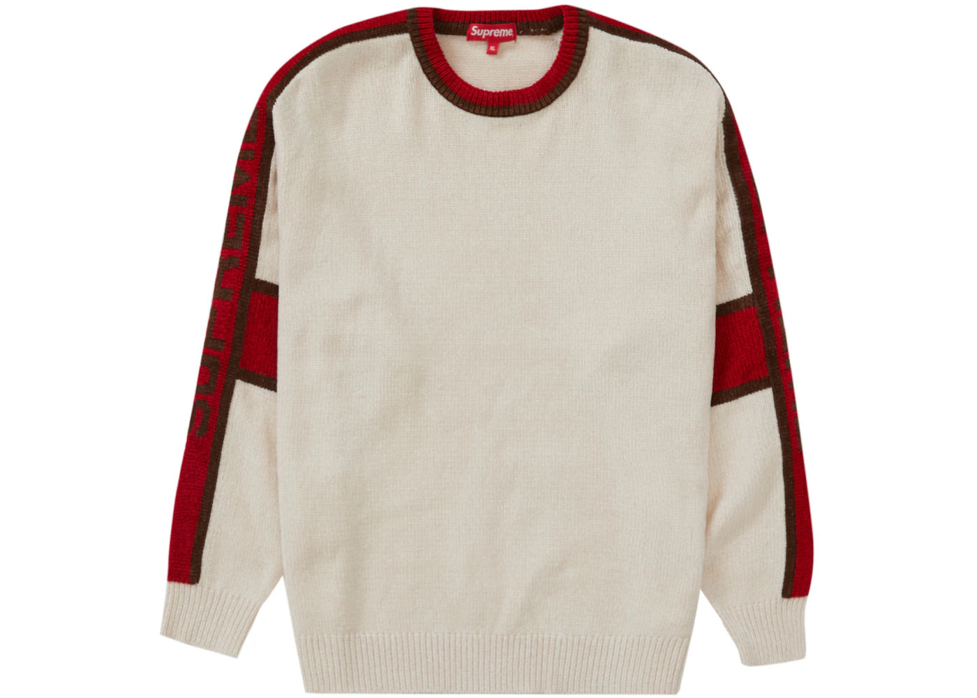 Supreme Stripe Chenille Sweater White