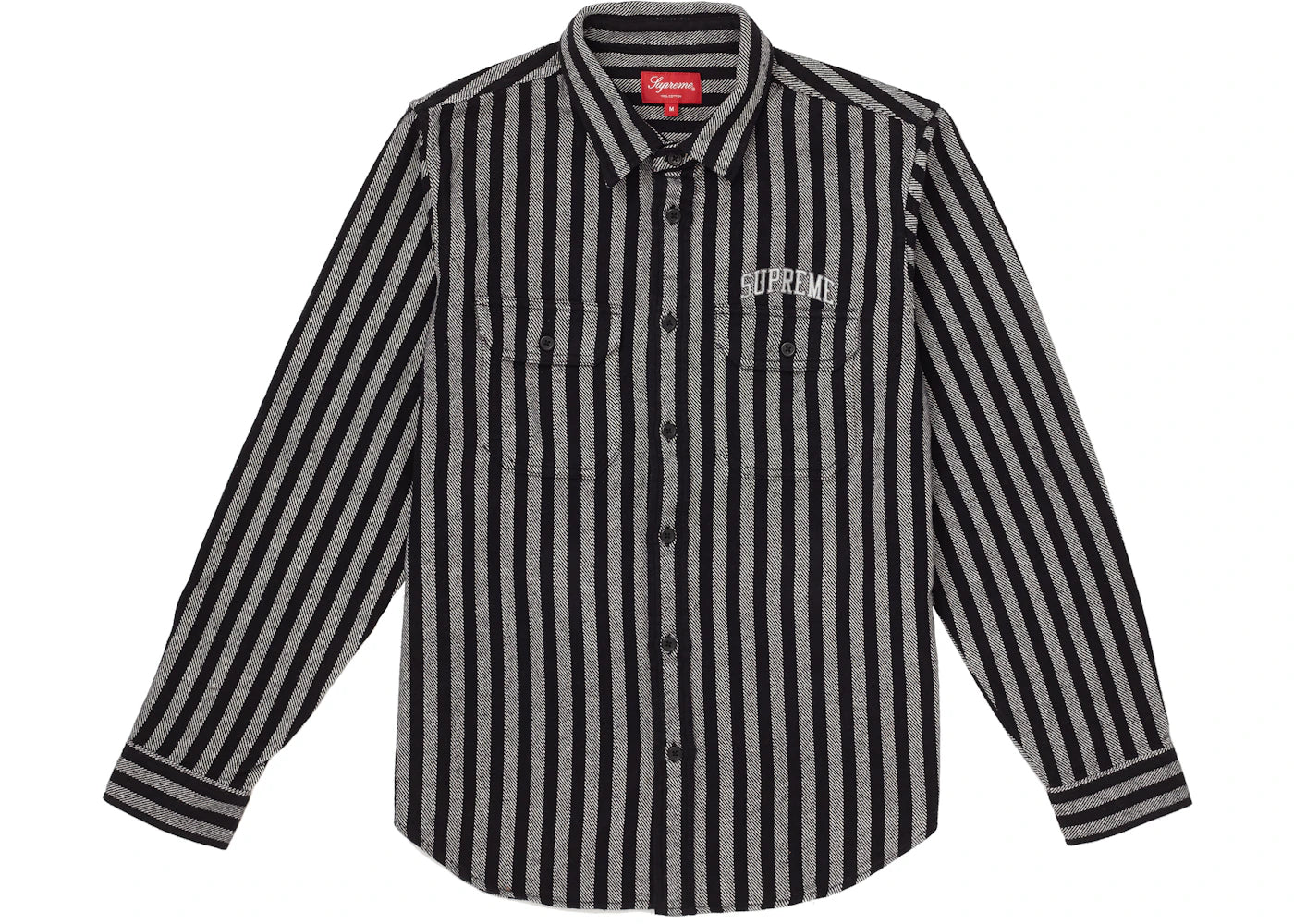 Supreme Stripe Heavyweight Flannel Shirt Black