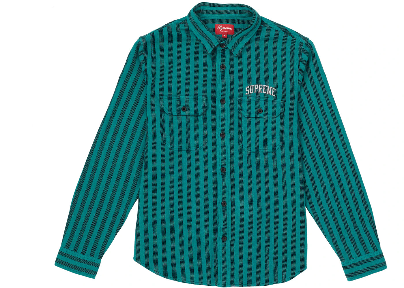 Supreme Stripe Heavyweight Flannel Shirt Teal