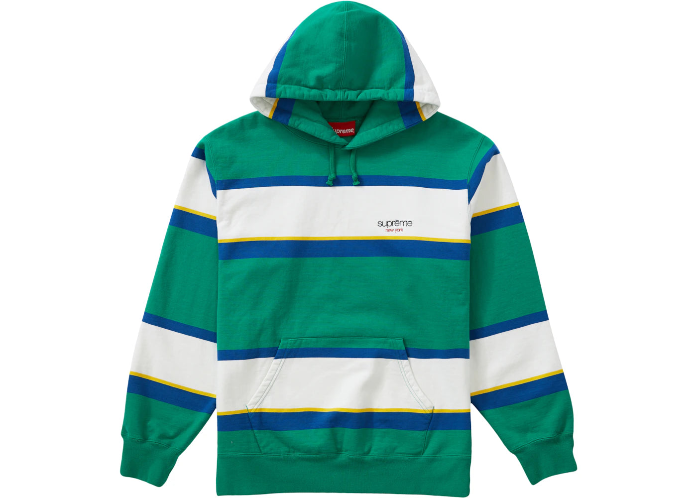 Supreme Stripe Hooded Sweatshirt Green