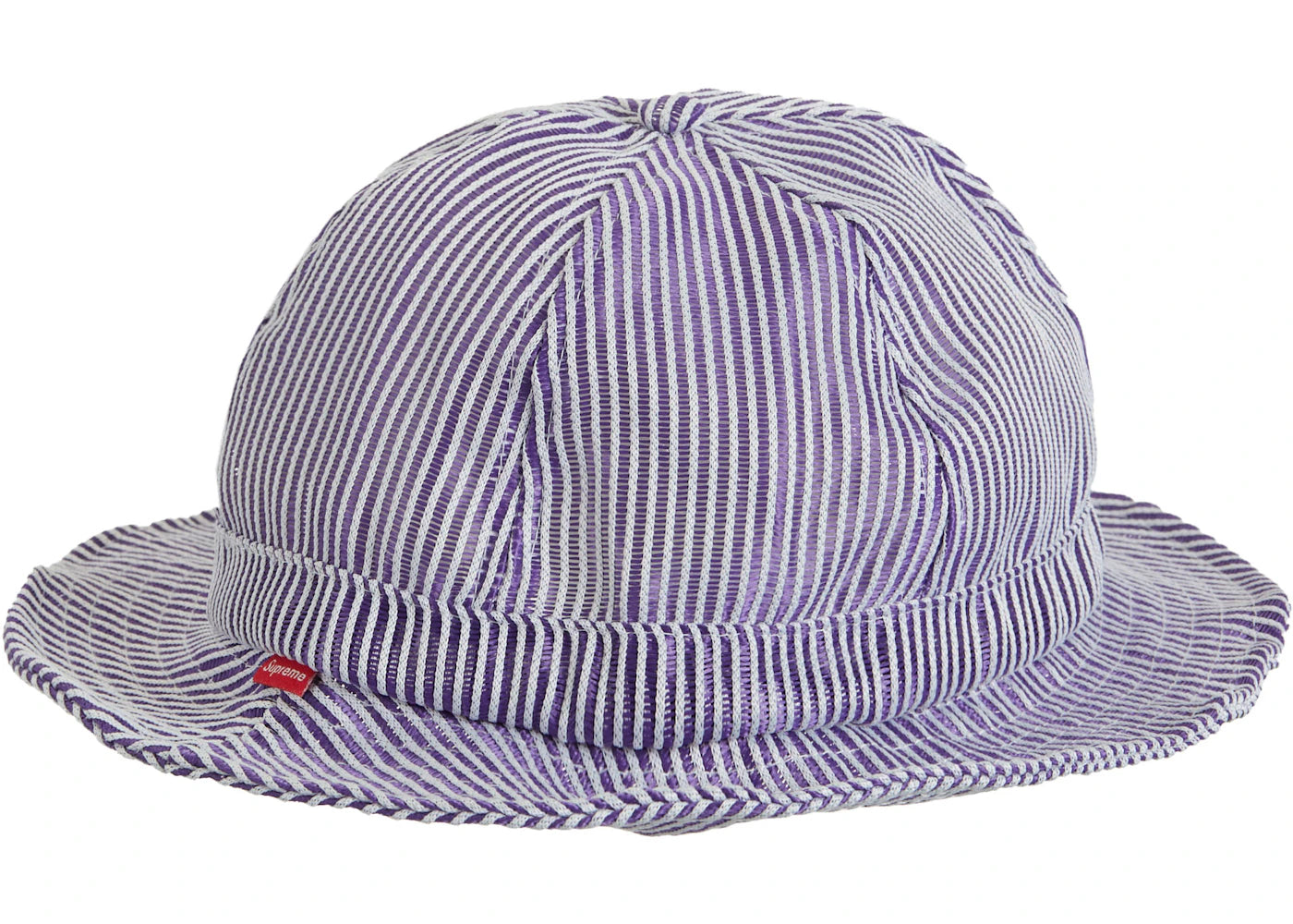 Supreme Stripe Mesh Bell Hat Purple