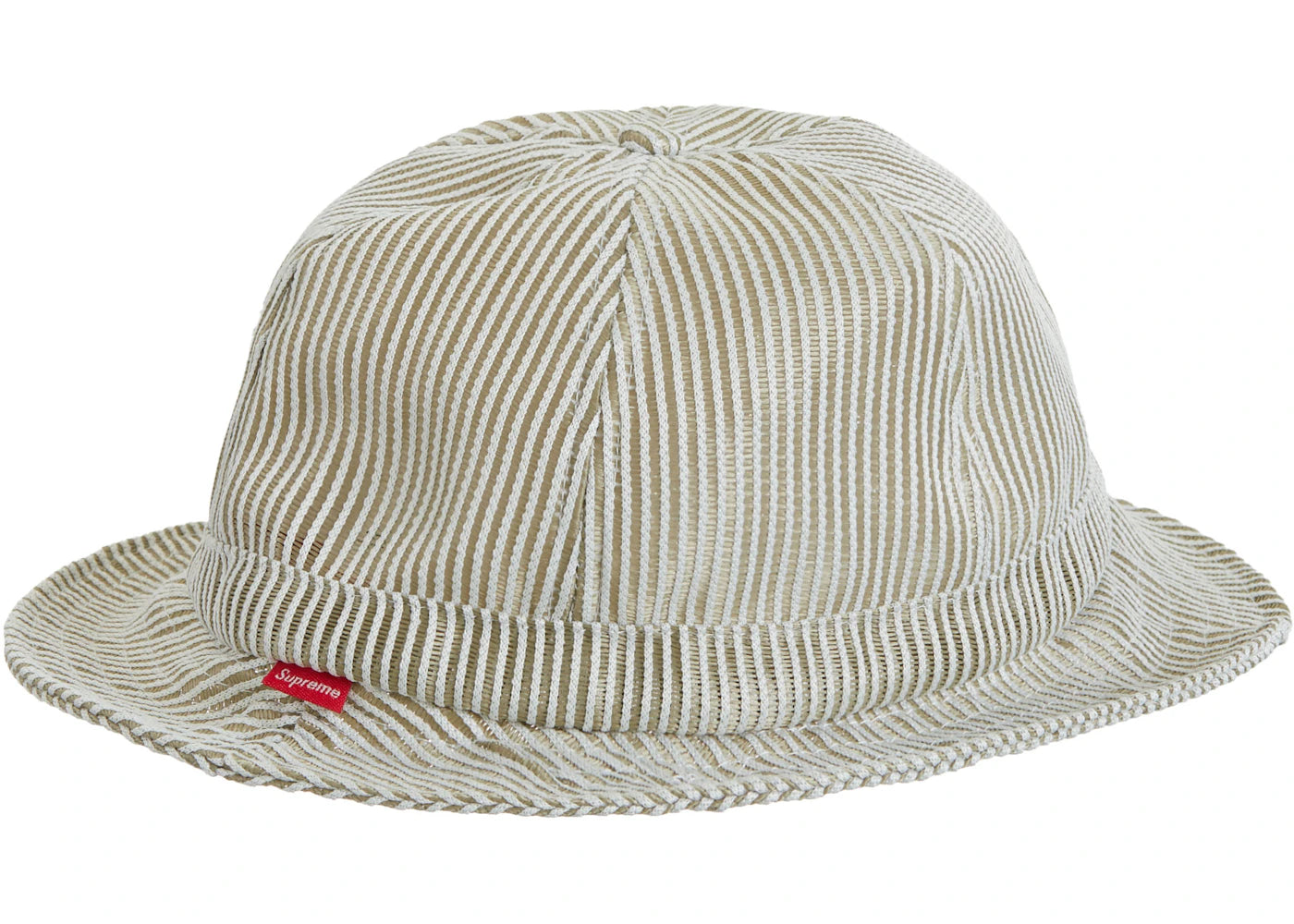 Supreme Stripe Mesh Bell Hat Taupe