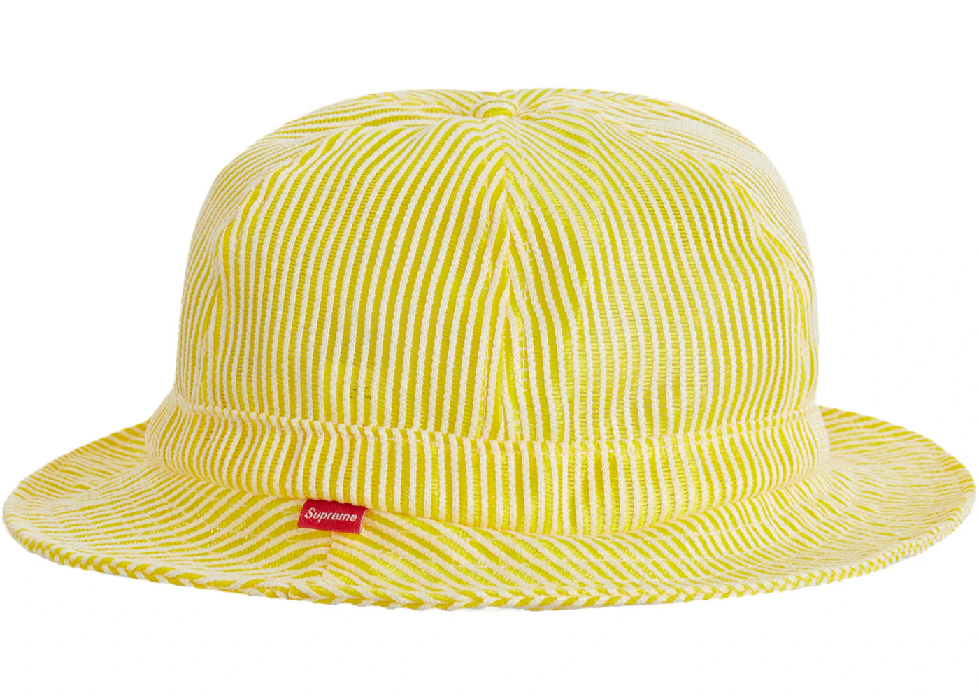 Supreme Stripe Mesh Bell Hat Yellow