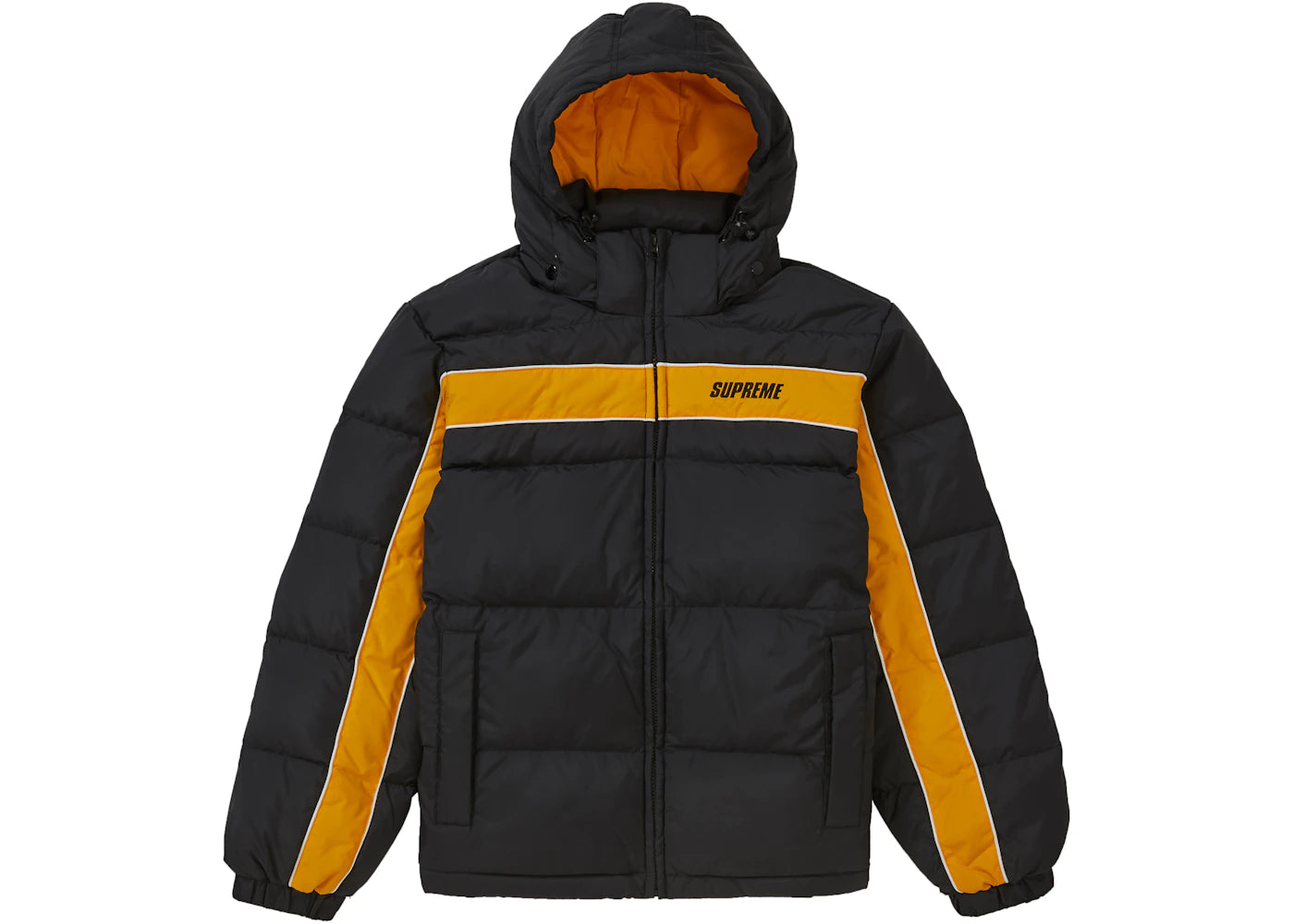 Supreme Stripe Panel Down Jacket Black