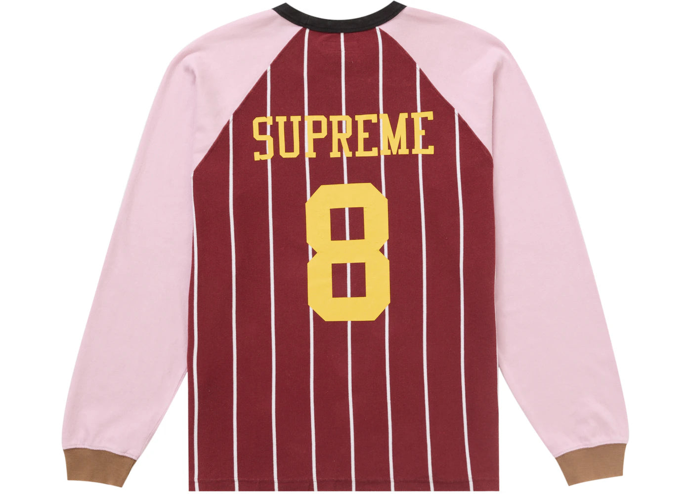 Supreme Stripe Raglan L/S Top Maroon