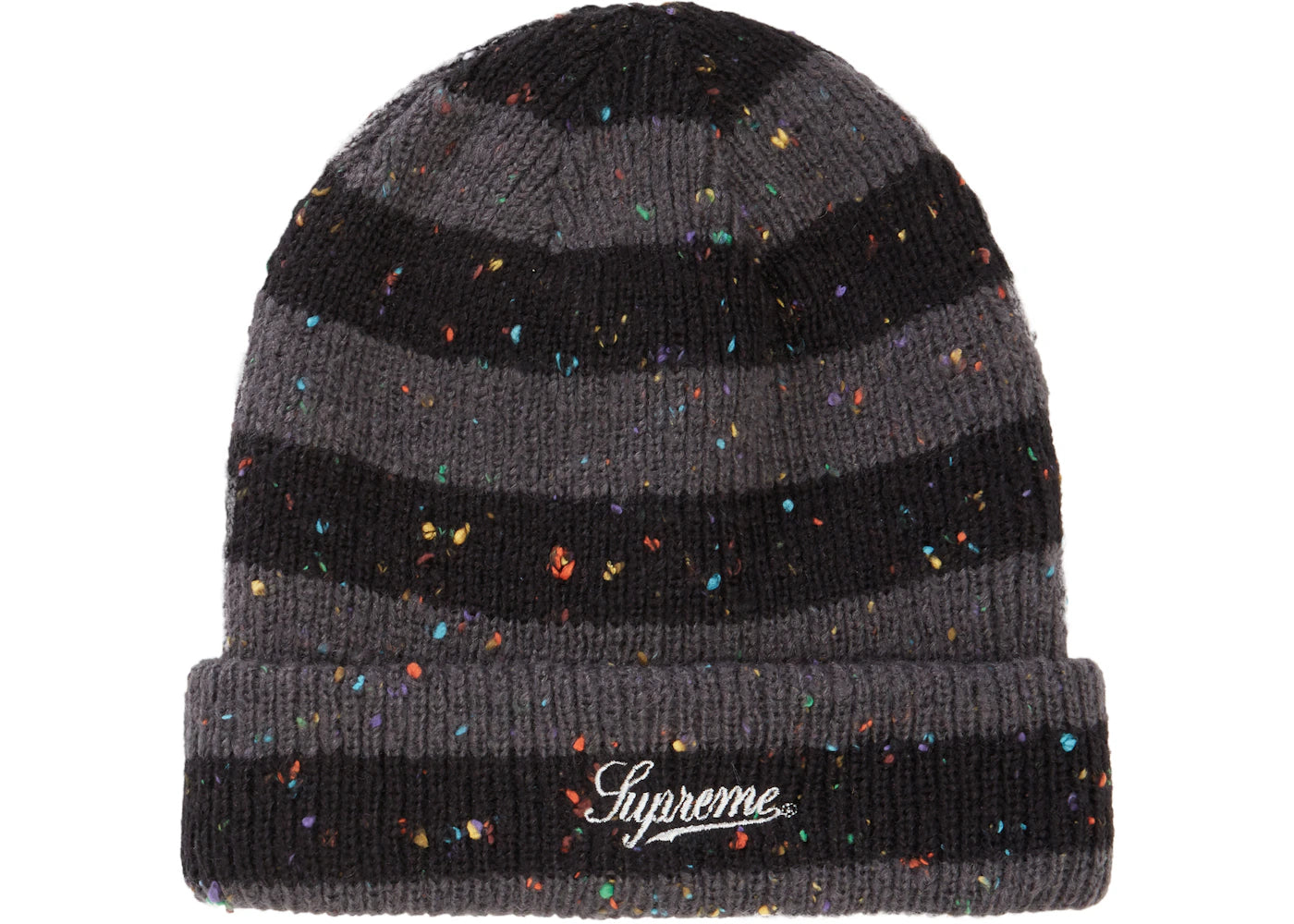 Supreme Stripe Speckle Beanie Black