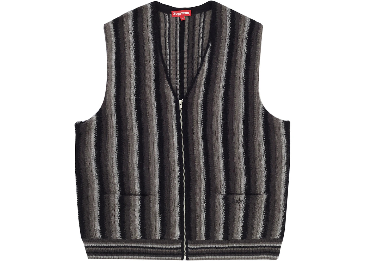 Supreme Stripe Sweater Vest Black